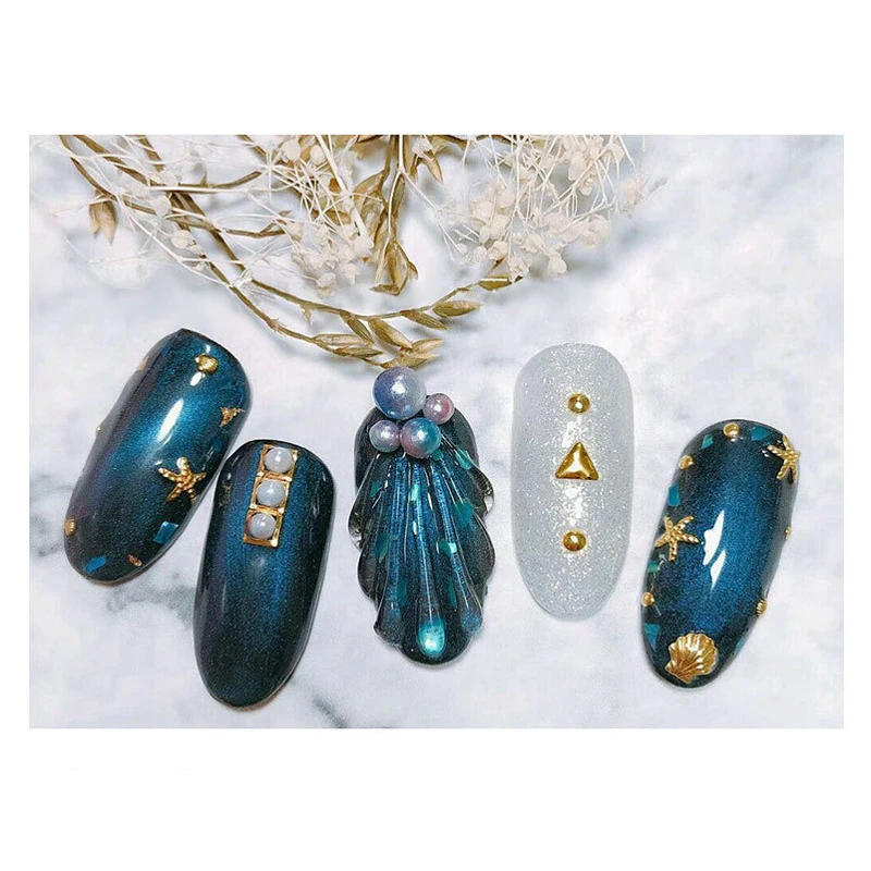 Unha do Metal da Jóia Conjuntos de Beleza Manicure para Unha Decoração Estéreo Profissional Lua Estrelas Salon Faça Você Mesmo Arte 8 Pcs 3d Art 11 Jóia Conjuntos de Beleza Manicure Para Nail Salon DIY arte
