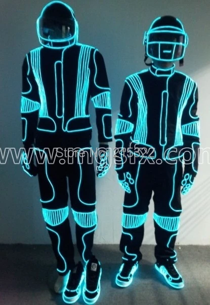 Бесплатная доставка светящийся танцевальный костюм EL Wire|luminous costumes|costumes luminouscostume