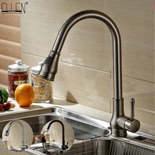 Kitchen Sink Faucets Pull Out Deck Mounted Mixer Tap 360 Degree Rotation Mixer Tap Crane For Kitchen