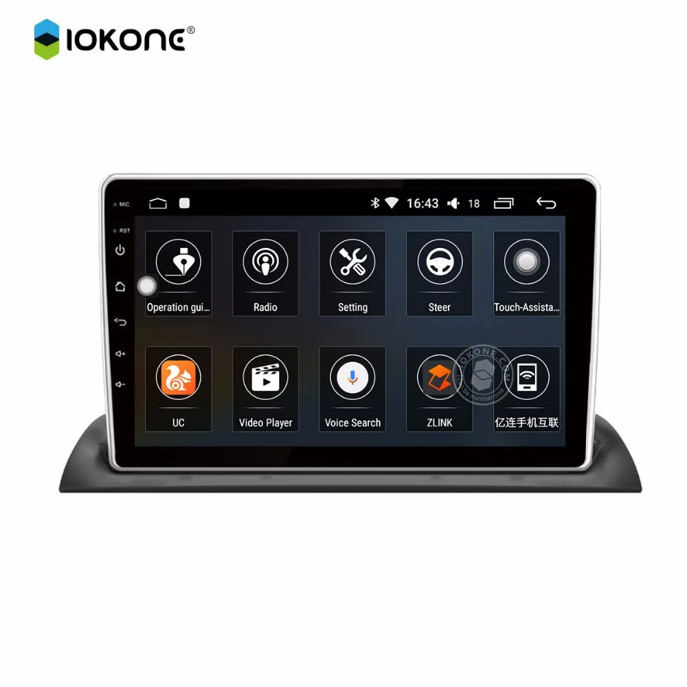 IOKONE автомобильный android 8 0 мультимедиа dvd плеер 2 din стерео gps core Радио экран IPS 2.5D 10 1