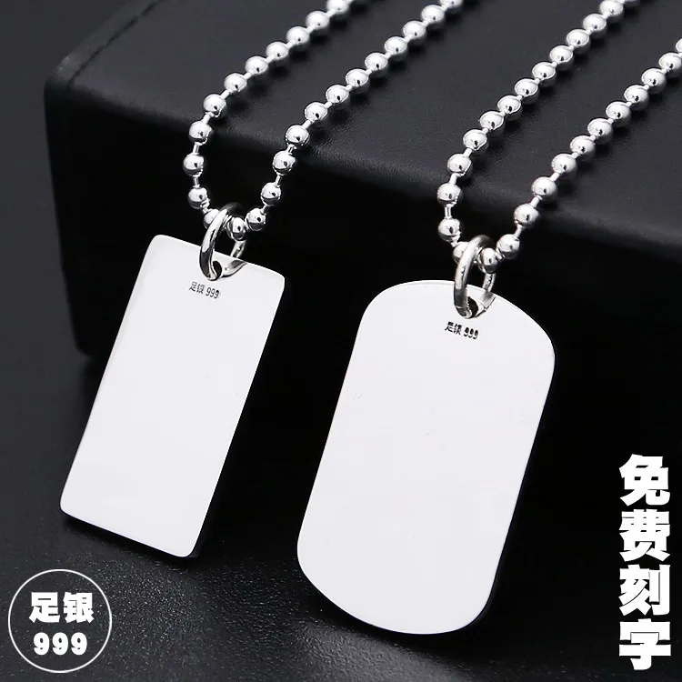 

2019 Sale New Asg Choker Necklace Soldier Hanging Plate Lithographic Pendant For Men And Women Simple Flat Piece Customization
