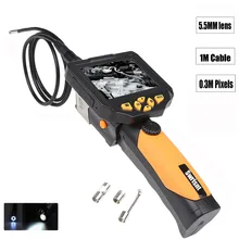 Updated Version 3.5″ LCD Endoscope Borescope Inspection Camera Zoom Rotate 5.5 mm Lens Waterproof Industrial Video Endoscope
