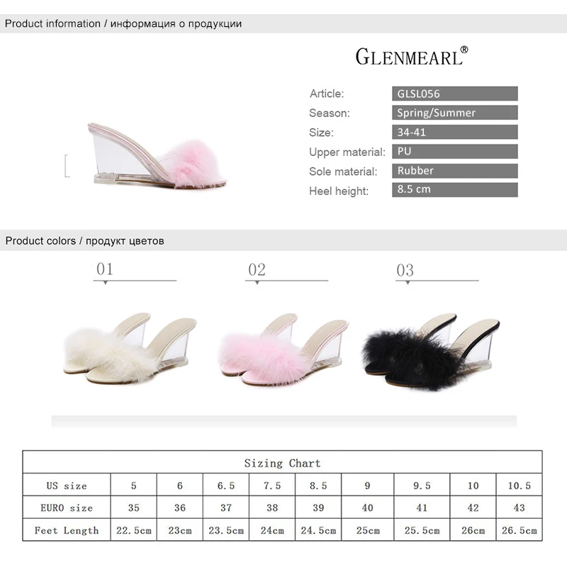 Женские шлепанцы обувь на меху летние женские босоножки на высоком каблуке прозрачные туфли без задника на танкетке брендовая Свадебная обувь размера плюс