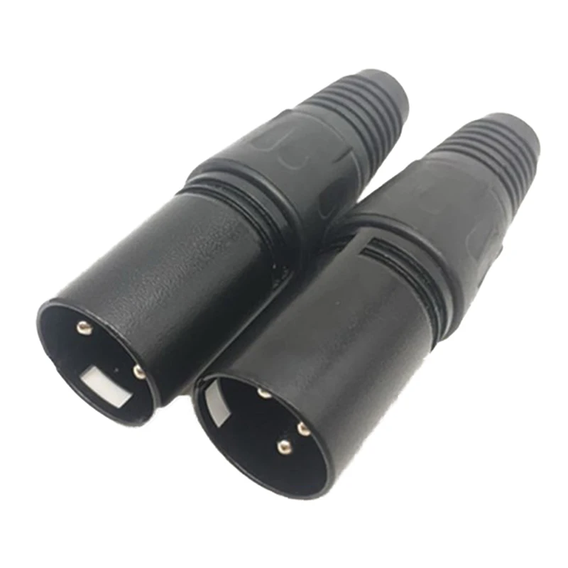 

1pc XLR 3 Pin Male MIC Snake Plug Audio Microphone Cable Connector Mount Adapter