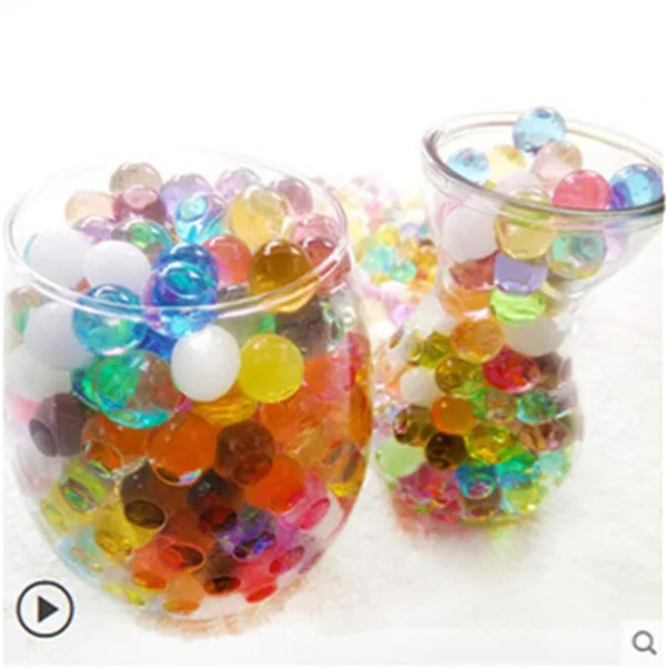 170Pcs Crystal Mud Hydrogel Crystal Soil Outdoor Water Beads Vase Soil plant bonsai flowers potted Grow Magic Balls Kid's Toy - Цвет: MIX