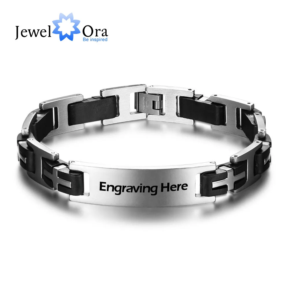 

Personalized Stainless Steel Bracelets Fashion Men Jewelry Male Bracelets Bangles Classic Biker Chain Design (JewelOra BA101588)
