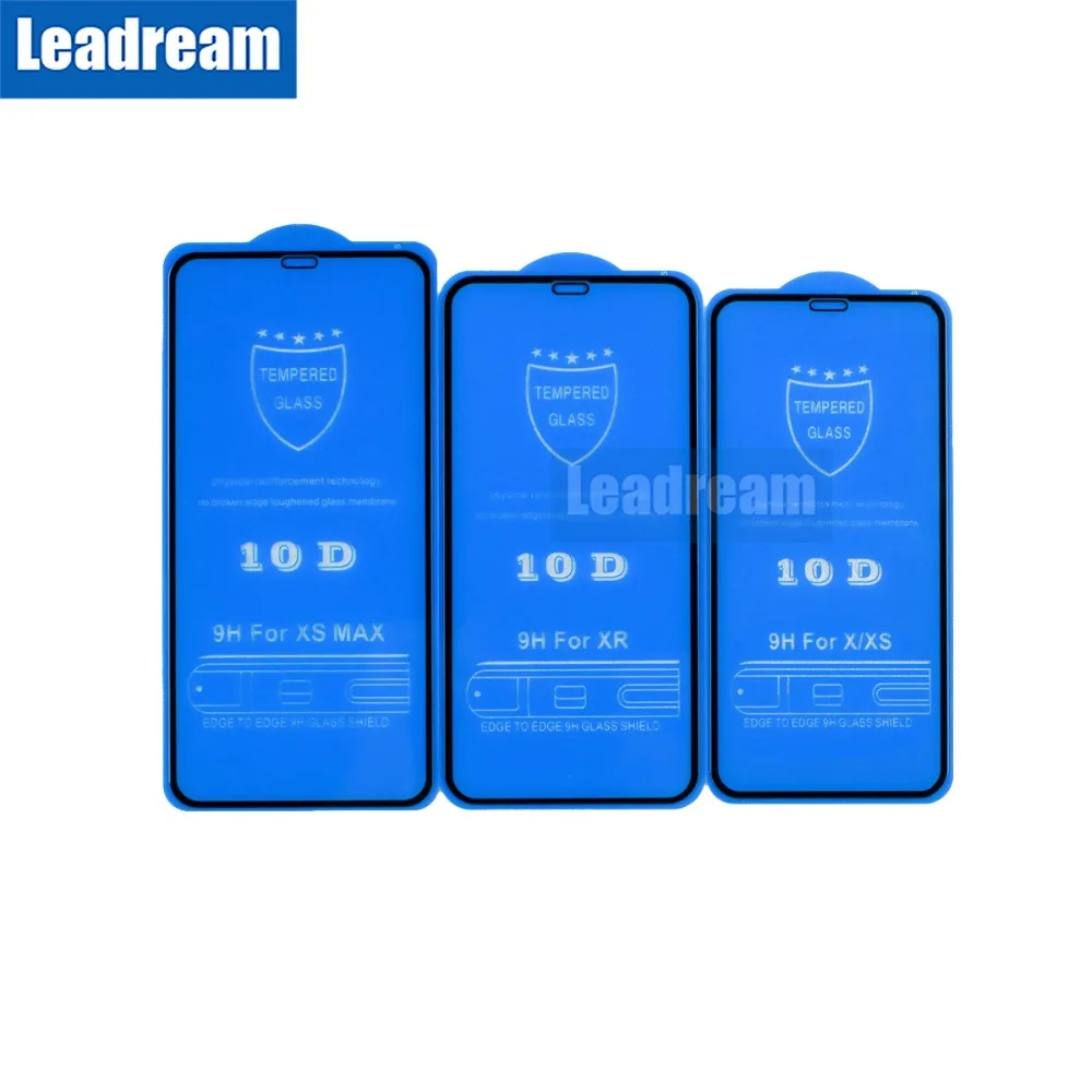 Leadream 300 шт 10D Защитное стекло для экрана iPhone 11 Pro MAX X XR Xs Max 10D закаленное стекло для iPhone 6 6S 7 8 Plus