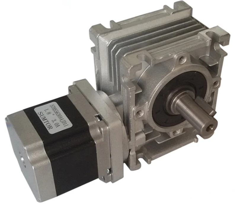 

NMRV30 Worm Gearbox Ratio 10:1 with NEMA23 1.1NM stepper motor L=56MM 3A