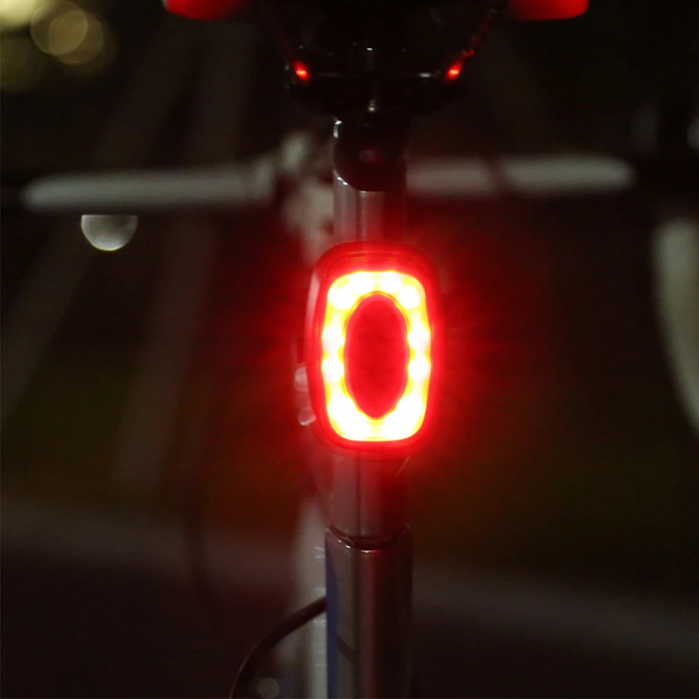 Top Tail Light For Bicycle Red Blinker Strap-on Bike Taillight Cycling Warning Light Bike Rear Light Rechargeable Safety Bike LED 9