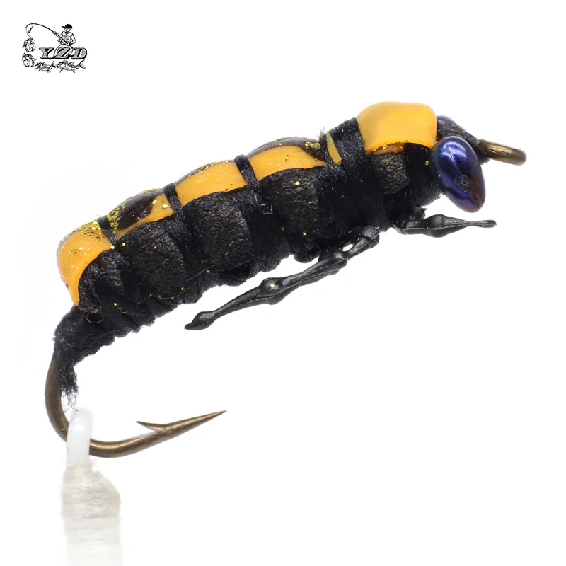 

Yazhida fly bugs Fishing Flies Set 16pcs Butterfly Larvae Dry Flies wobblers beetles Insect Lure for PikeTrout Lure kit fly fish