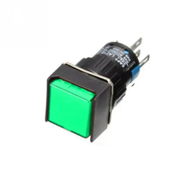 Light Button Decoration 5 Pin Momentary LED Switch Durable Rectangular
