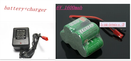 

6V 2/3A 1600MAH 2/3A 5x1.2V NI-MH Rechargeable battery trapezoidal gasoline receiver battery pack batterise+charger
