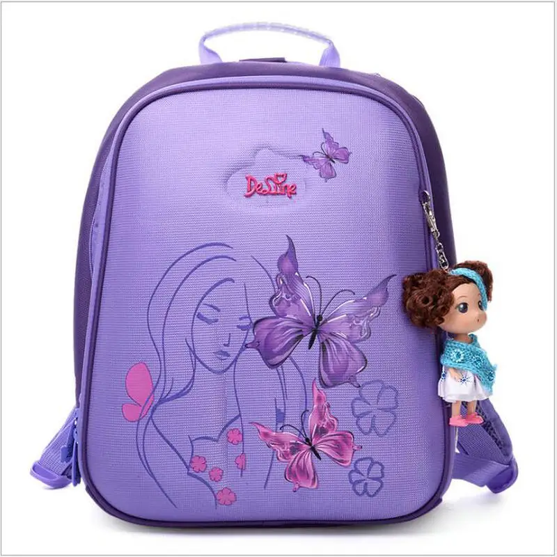 

High quality Lovely children free Doll beautiful school bag girl students creative travel backpack kids cartoon Stationery bag