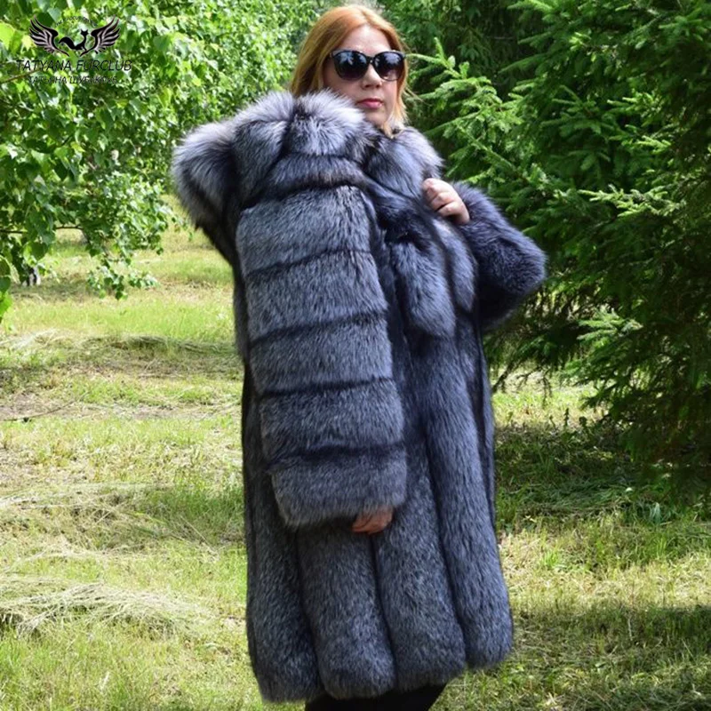 Новая модная одежда для женщин Tatyana Furclub 2020 длинные пальто из натурального Меха