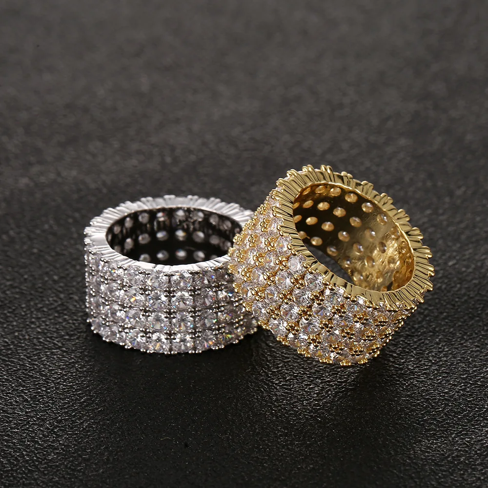 Крапановая закрепка ААА кубического циркония Bling лед из ювелирных изделий 4 ряда