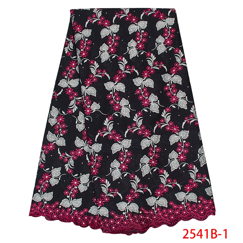 

2019 High Quality Swiss Voile Laces African Nigerian French Fabric Best Selling Tulle Lace Fabric with Stones KS2541B-1