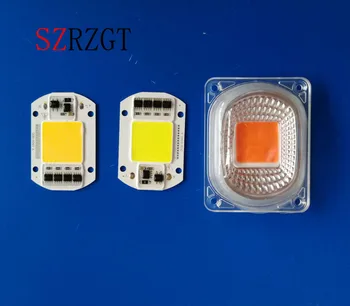 

5set LED COB Grow Chip White Chip Lens Reflector 50W 30W 20W 110V/220V For LED Flood Light DIY Outdoor light