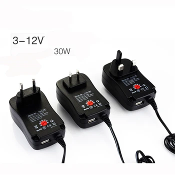 

50 pcs 3-12v US 6 Pin Plug Universal Muti Voltage AC/DC Adapter Switching Power Supply Adaptor Plug Charger Adaptor