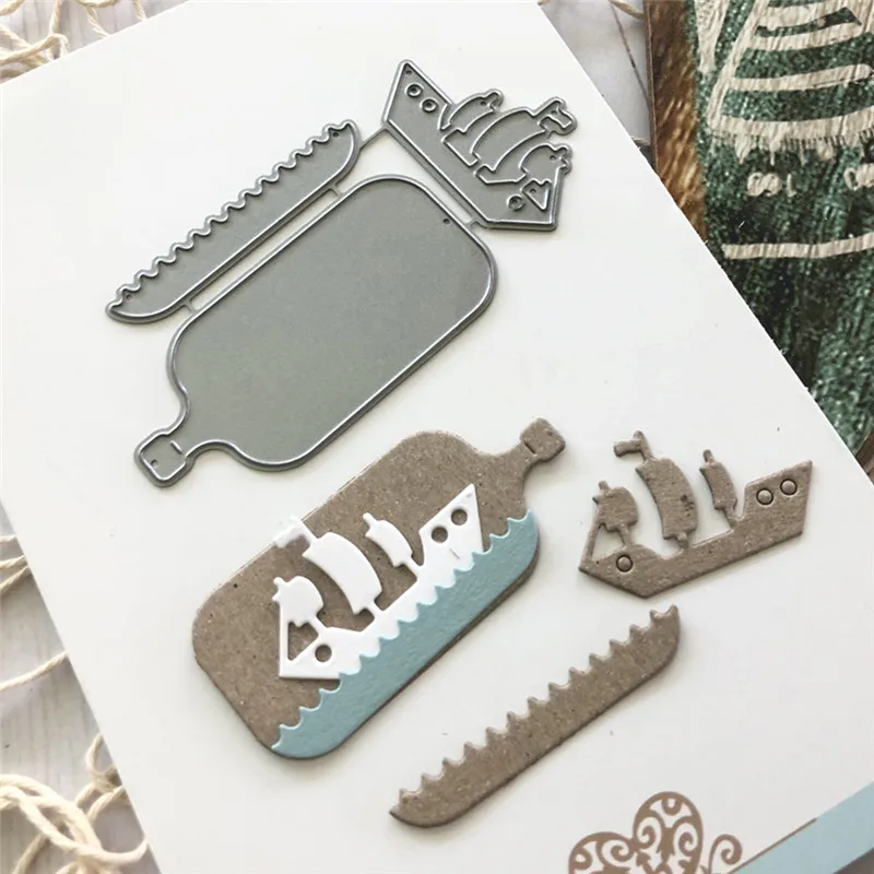 

DiyArts 1 Pcs/lot Metal Cutting Dies Scrapbooking For Card Making DIY Embossing Cuts New Craft Die Drifting Bottle Element