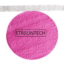 100 шт. Рождеством акрил тиснение помады скалкой для торта Кондитерские украшения выпечки Кухня аксессуары Fondant Инструменты