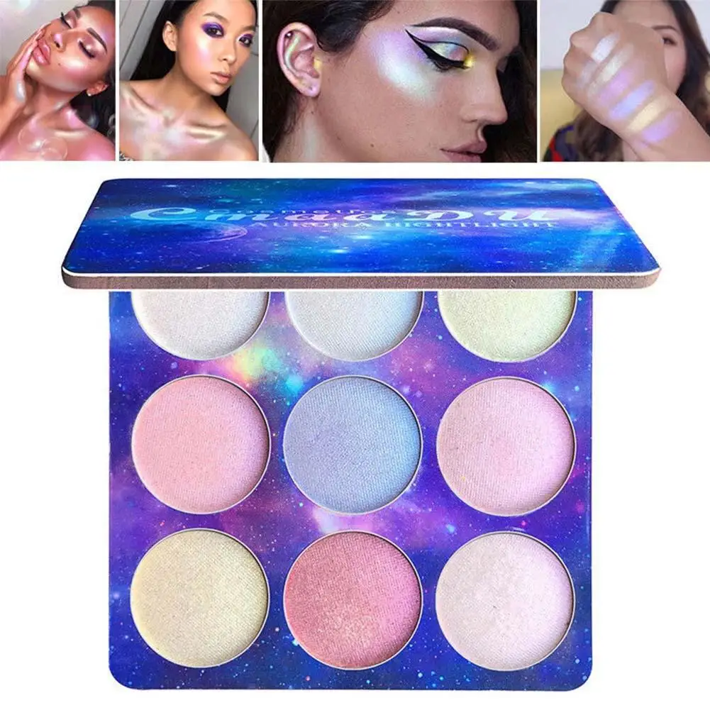 9 Colors Eyeshadow Palette Mermaid Glitter Radiant Eyes Shadow Highlight Long Laststing Eye Shadow Palette Makeup Cosetic Kit