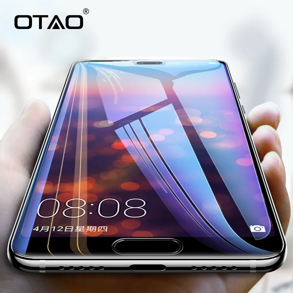 Защитное стекло OTAO 9D закаленное с полным покрытием для Huawei P20 Pro Lite Mate 10 9 Honor
