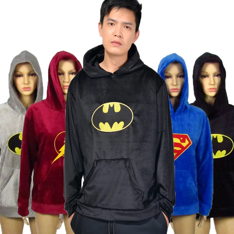 

Kigurumi Onesies Cosplay Bat Chivalrous Lightning Chivalrous Lovers Sweater Comic Long Sleeve Hoodie Motion Loose Coat Superman