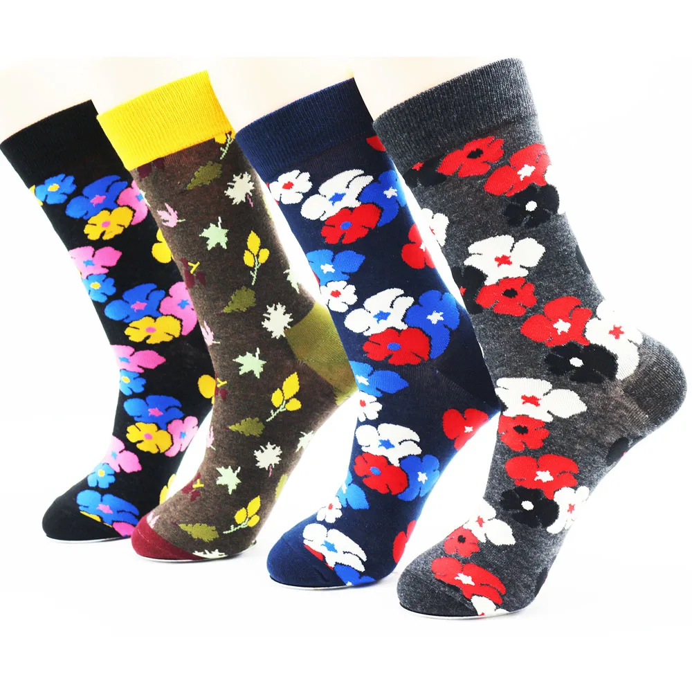 Newly designed winter fashion printed socks novelty socks high quality