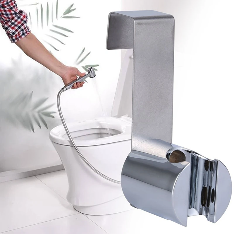 

Household bathroom free punching shower Bathroom bracket toilet spray gun fixed seat base bidet nozzle hanging hook
