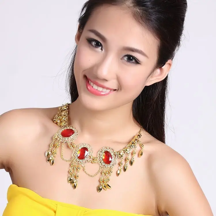 Dance Accessories/Jewelry Belly Dance costume Three gems necklace /Head