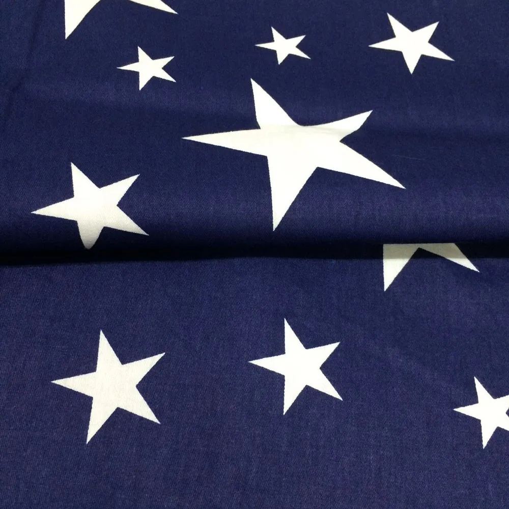 Хлопок саржевая ткань Нордический ветер темно-синий серый звезда шеврон зигзаг DIY для домашнего декора ткань для пэчворка шикарная ручная работа ткань - Цвет: 1 dark blue stars