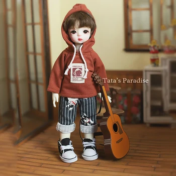 

BYBJDHOME BJD Guitar model with strap for dolls Photo props Doll accessories