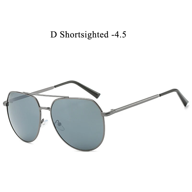 Zilead мужские Металлические поляризованные очки для близорукости и солнцезащитные очки пилота для вождения близорукие очки для мужчин - Цвет оправы: D myopia  4.5