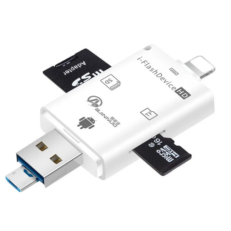 SD Card Reader USB 2,0 OTG мини Смарт карты памяти Micro SD TF кардридер адаптер для Xiaomi Huawei Android смартфон