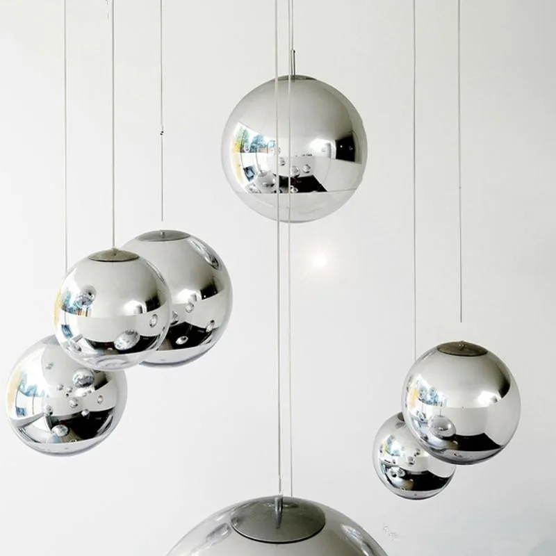 Chrome Ball Pendant Light O2 Pilates Modern Pendant Lights Gl Globe Lamp Chrome Ball Light