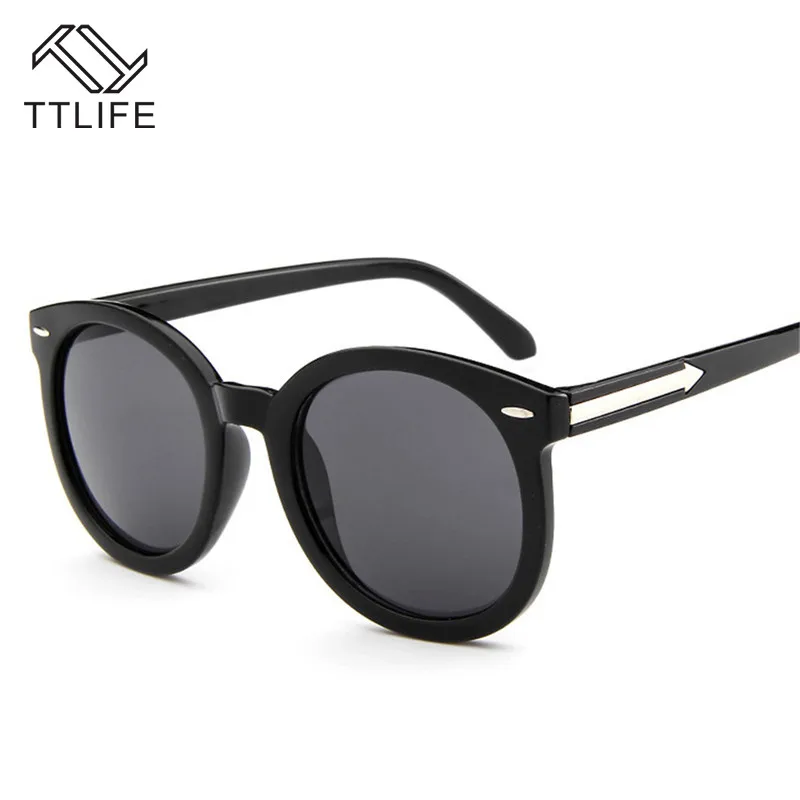 

TTLIFE Retro Round Sunglasses Steampunk Men Women Brand Designer Glasses Metal Arrow Decoration Shades Protection Gafas YJHH0119