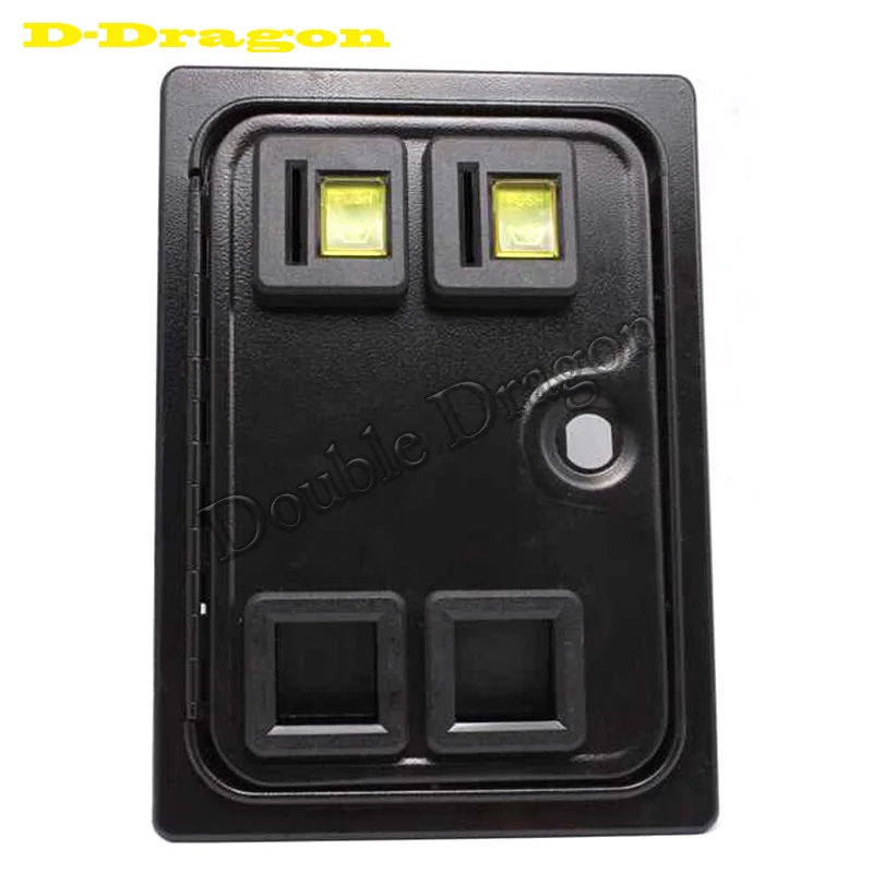 Free shipping single/double coin door with coin acceptor/ selector switch for arcade
