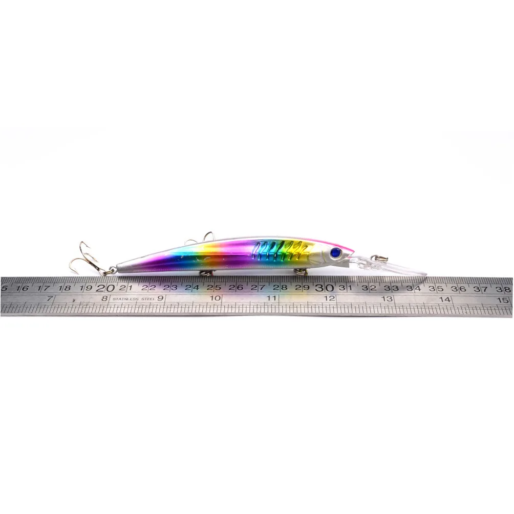 152mm 12.5g Japan Hard Bait Laser Minnow Fishing Lure 6# Hook Deep Sea fishing Wobbler Tackle Crankbait Isca Artificial Bait