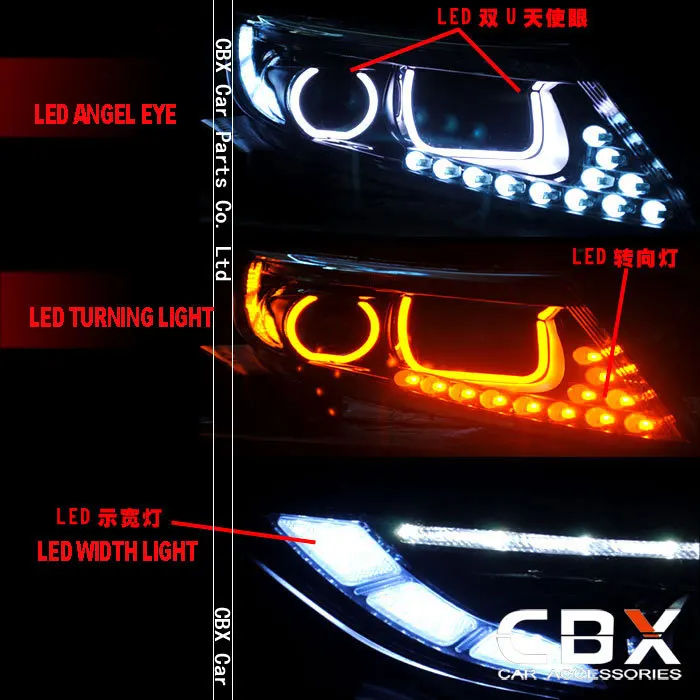 Светодиодный Ангел глаз полукруг Форма и квадратный Форма 4 шт./лот пользовательские DRL Изменяемая Цвета белого и желтого цвета для KIA K5 эксклюзивный Применение
