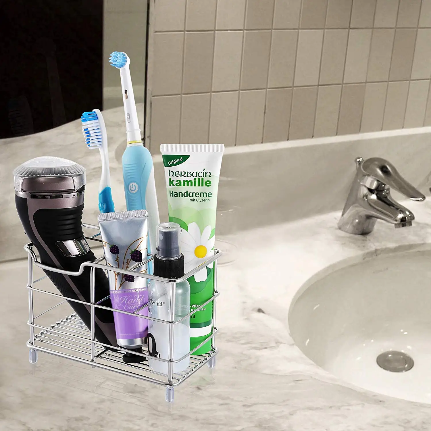Держатель для зубных щеток из нержавеющей стали, органайзер для хранения ванной комнаты, подставка для стойки, 6 слотов для электрической зубной щетки, очищающее средство