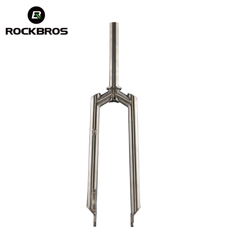 

ROCKBROS Cycling Total Titanium Alloy Front Fork MTB Mountain Bike 26" Rigid Fork Ti Straight Hight Quality 405 mm Fork