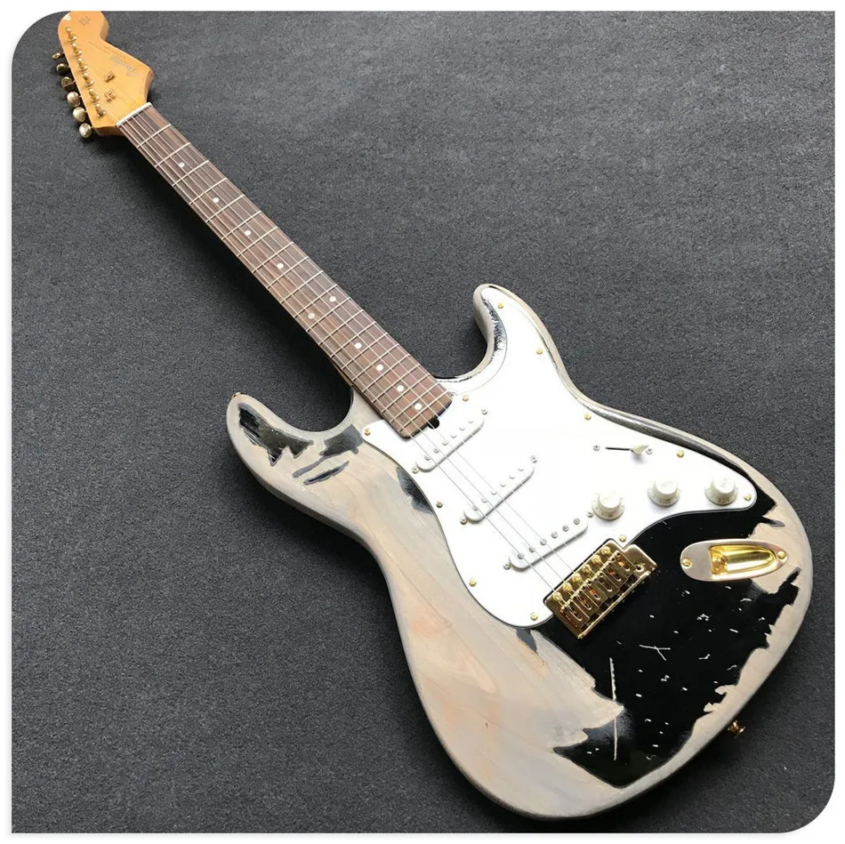 Gisten electric guitar Heavy relic Alder Body, Handwork Guitarra in