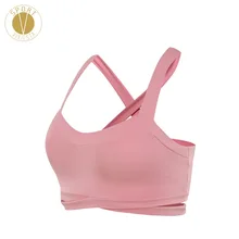 Широкий диапазон балерины спортивный бюстгальтер женский Бег Йога поезд фитнес милый розовый Досуг Стильный красивый дизайн бюстгальтер укороченный топ