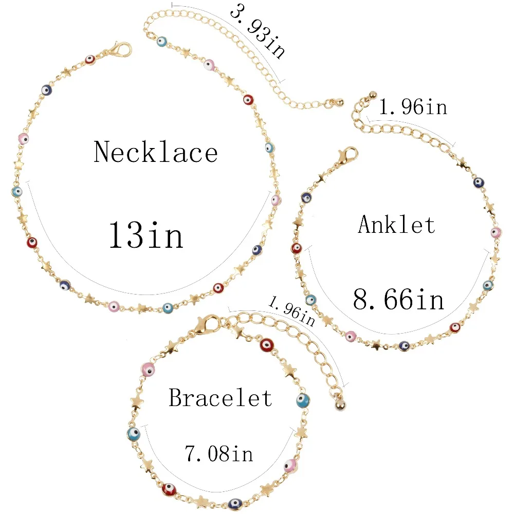 Модное ювелирное изделие, ожерелье-чокер со звездами сглаза для женщин, колье Oeil, ожерелье с очаровательной цепочкой, ожерелье ручной работы, colar olho grego