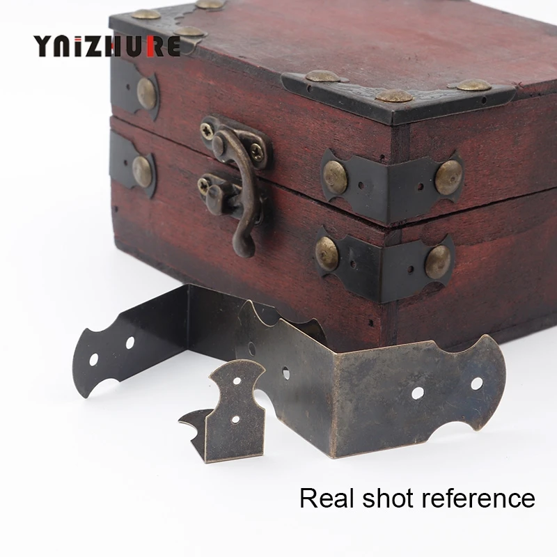 Vintage Luggage Case Box Corner,Flower Corners,Brackets Decorative,Furniture Decoration Box Corner,Bronze Tone,50Pcs