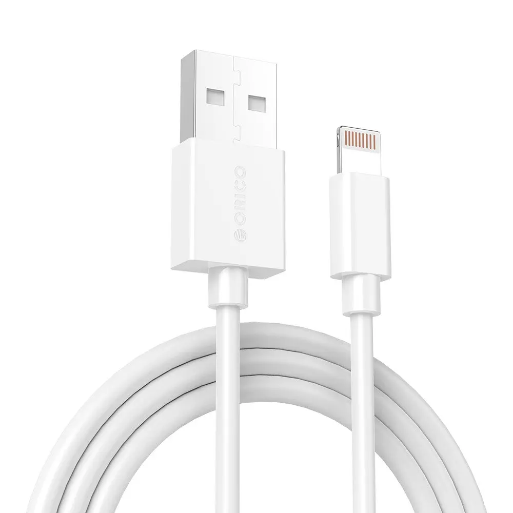 ORICO Премиум USB кабель для iPhone 8 освещение USB кабель для зарядки USB кабель для iPhone X 6 7 Plus iPad кабель для мобильного телефона 1 м - Цвет: White