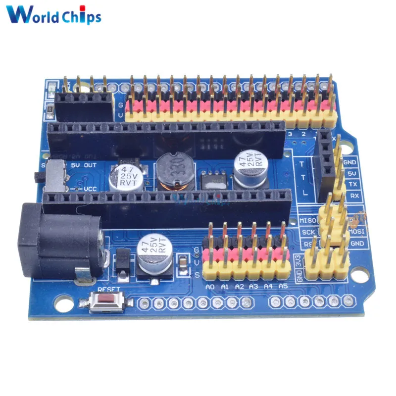 1 шт. Стандартная плата расширения для Arduino Nano V3.0 I/O модуль защиты микродатчика 5 В