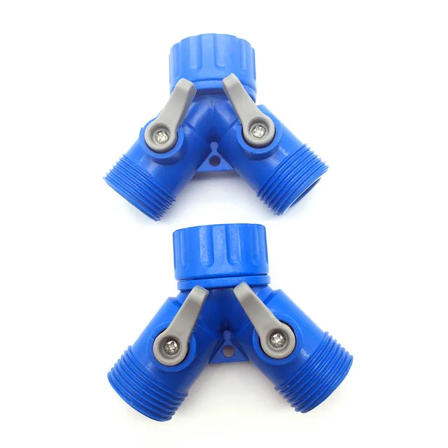 2-Utas Splitter Vízáram-Szabályozó Szelep Mezőgazdaság Üvegházhatású Tömlő Illesztő Y Gyors Csatlakozó 3/4 Hüvelykes Férfi Szál 1 Db - Image 4