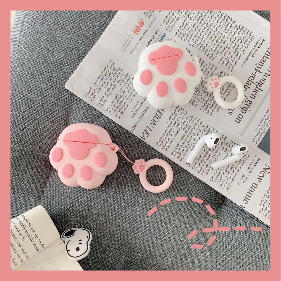 

Earphone Case For Apple AirPods lovely Cat claw Silicone Cover Wireless Bluetooth Headphone Air Pods Protective for airpods Case