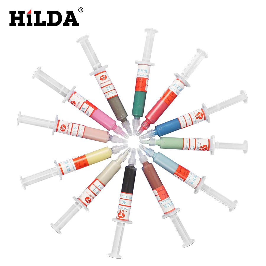 

HILDA Diamond Polishing Lapping Pastes Compound Set Syringes 0.5- 50 For Grinding Abrasive Tools Power Tool
